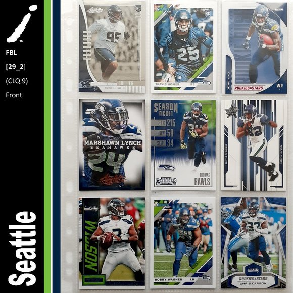 NFL Other - Seattle Seahawks  9 Card Lot - FBL [29_2]